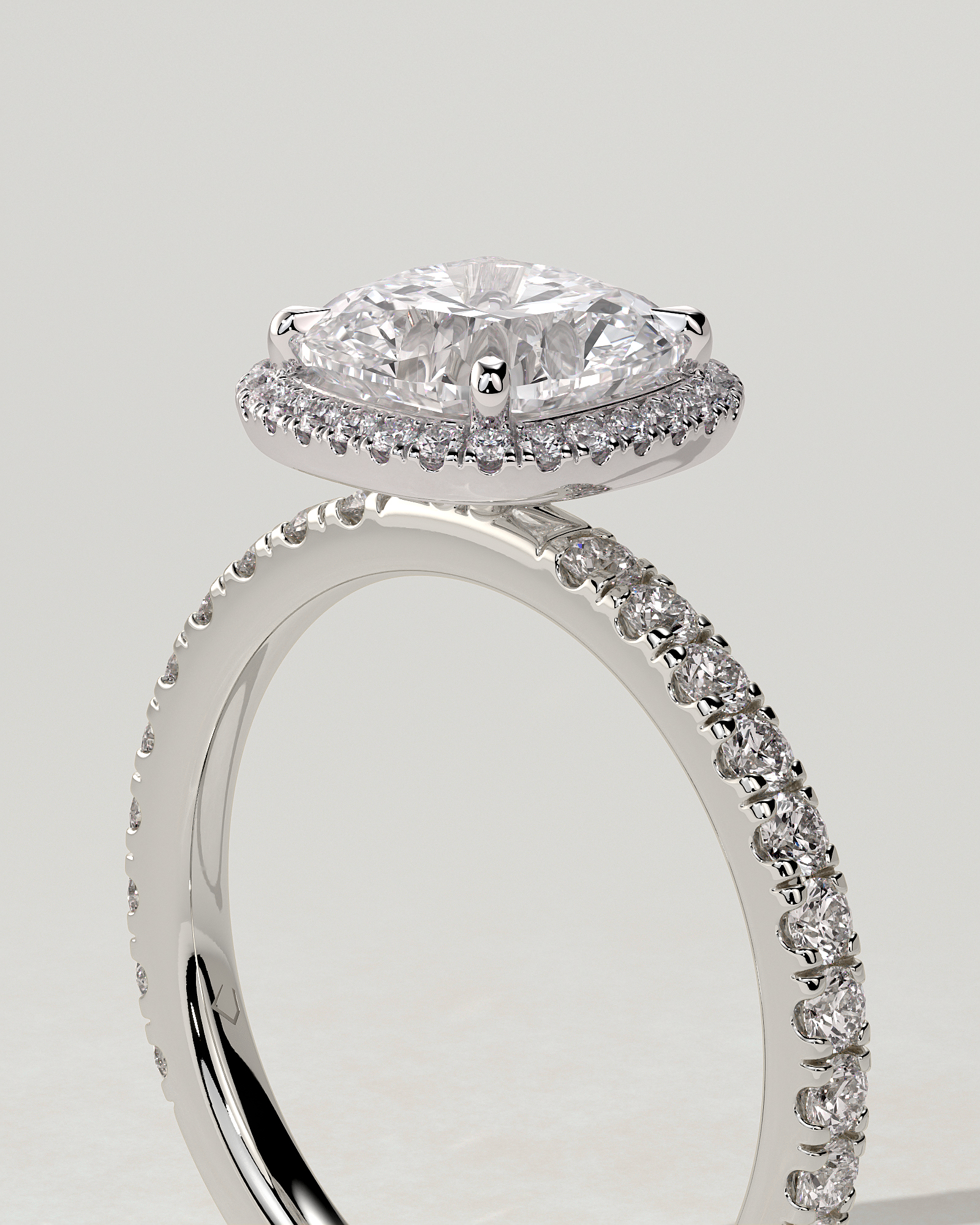 Suzana Halo Cushion Ring
