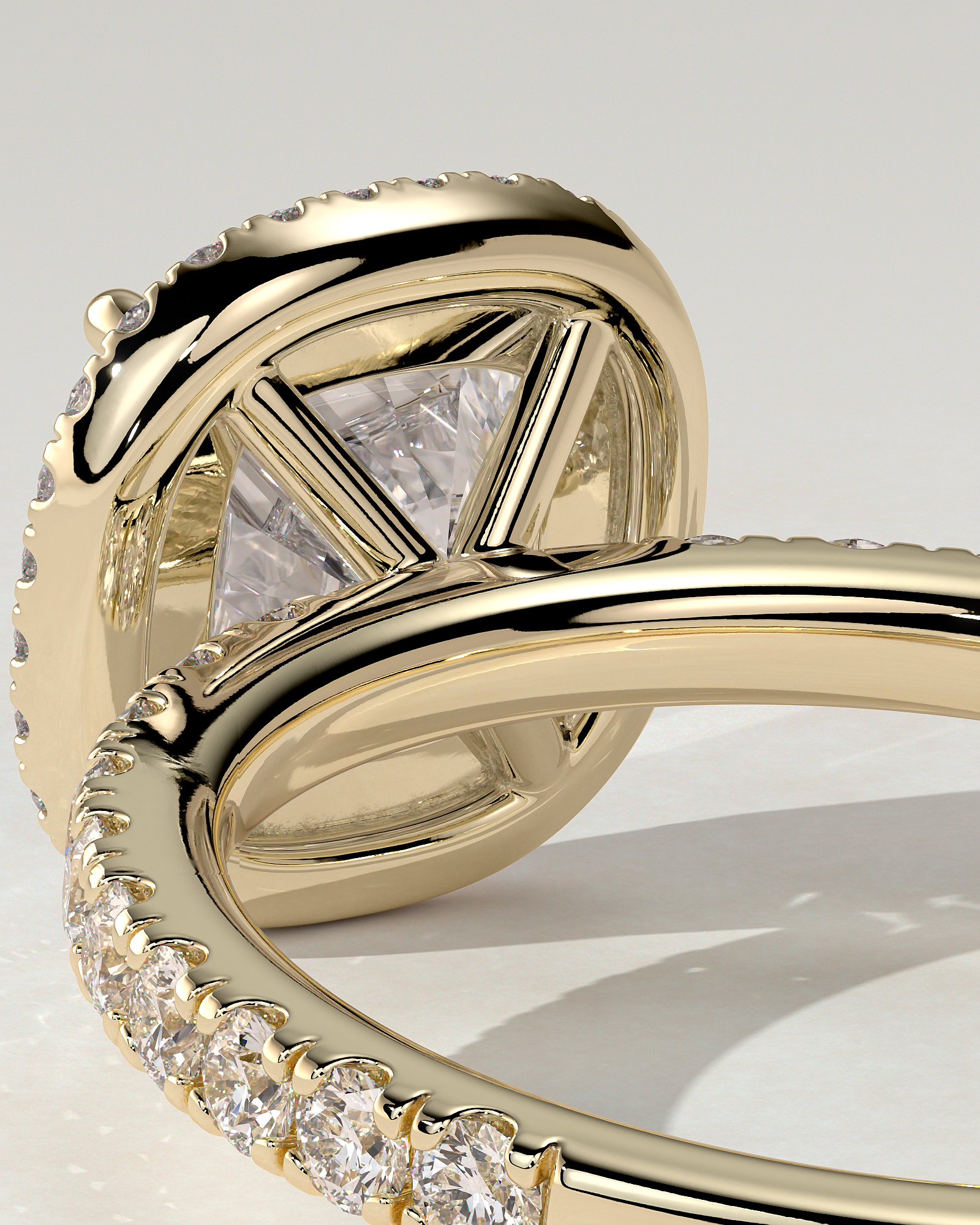Suzana Halo Cushion Ring