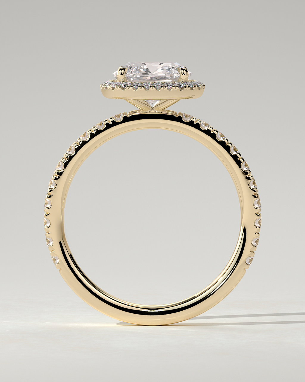 Suzana Halo Cushion Ring