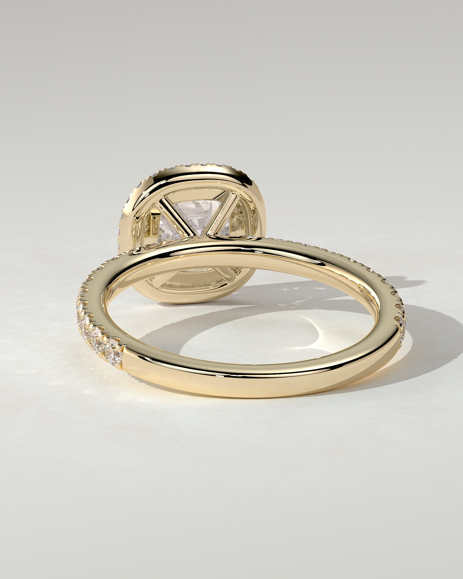 Suzana Halo Cushion Ring