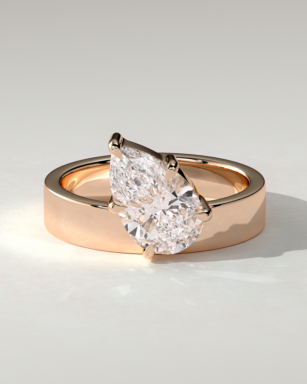 Tatiana Solitaire Pear Ring