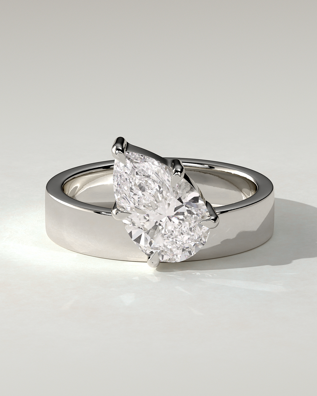 Tatiana Solitaire Pear Ring