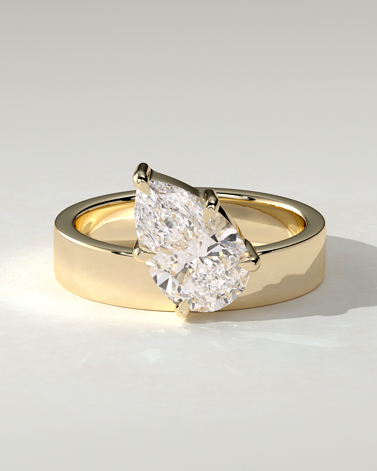 Tatiana Solitaire Pear Ring