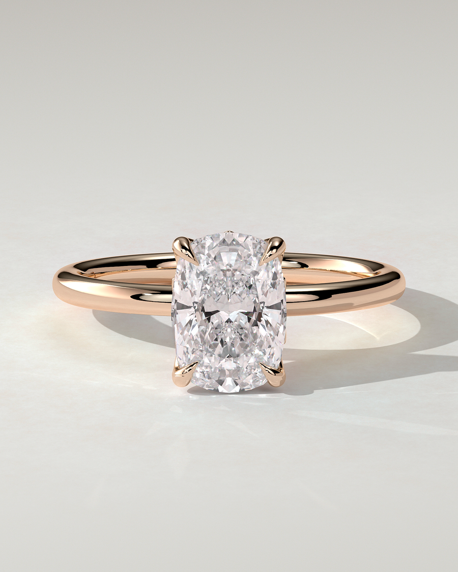Tilly Solitaire Cushion Ring