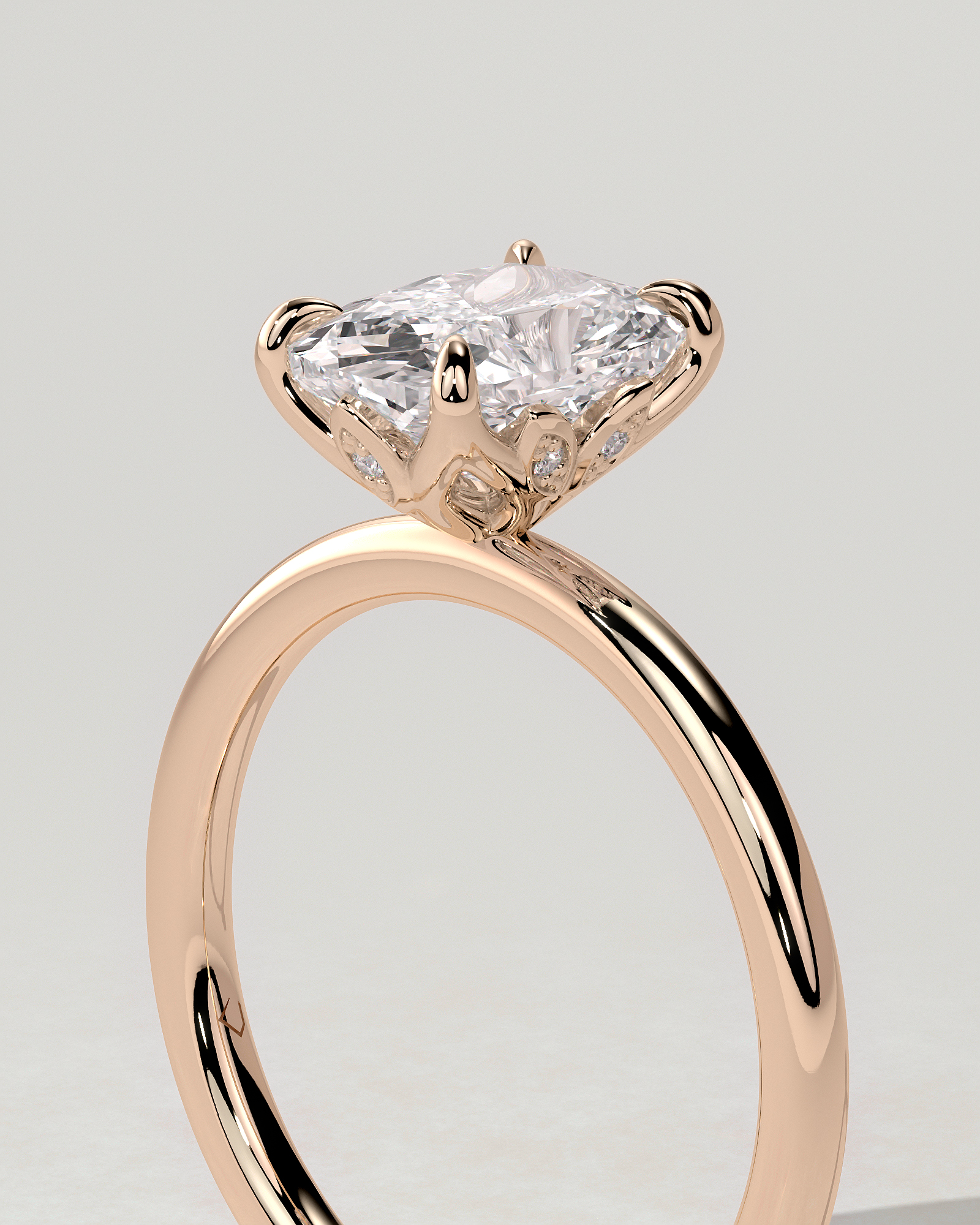 Tilly Solitaire Cushion Ring