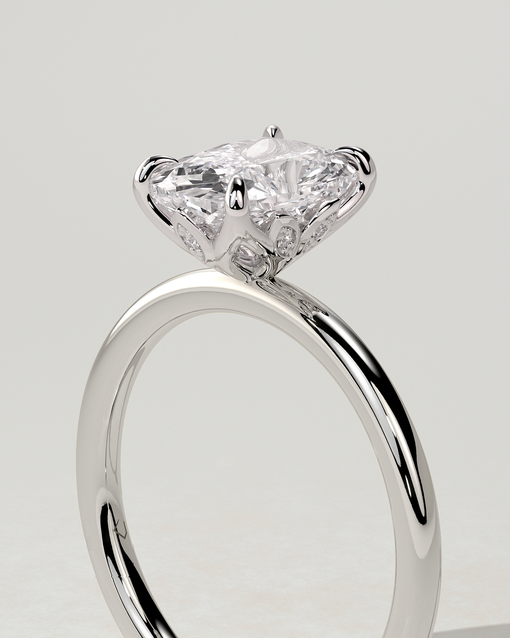 Tilly Solitaire Cushion Ring