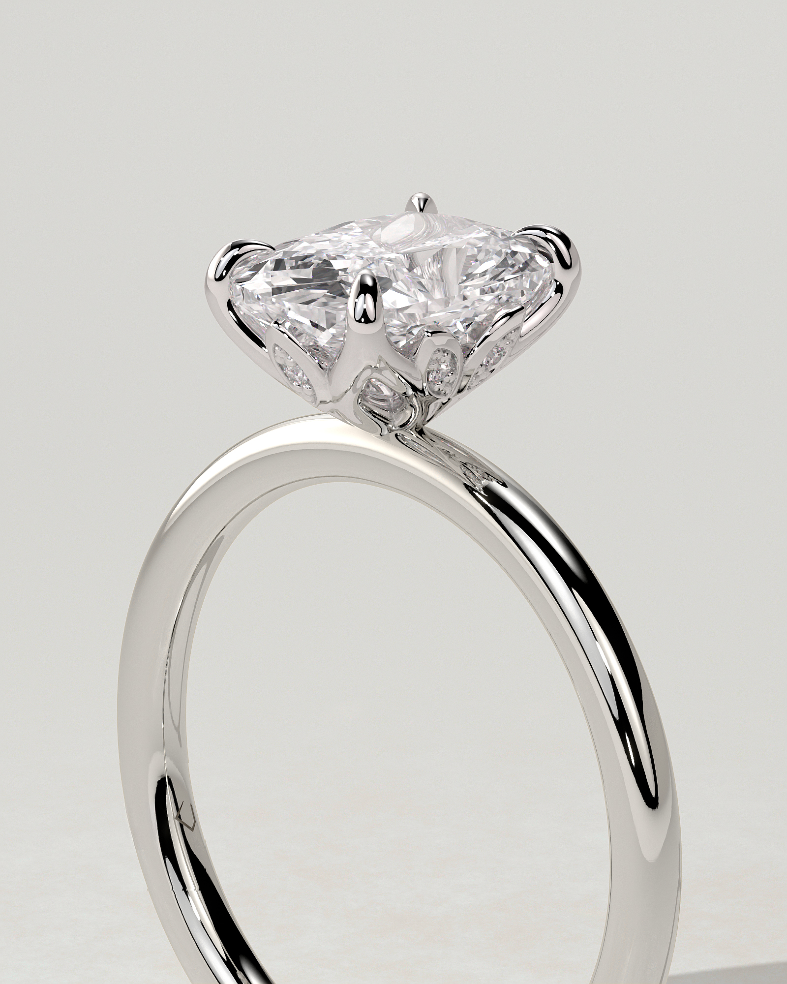 Tilly Solitaire Cushion Ring