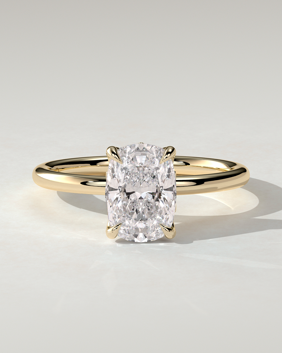 Tilly Solitaire Cushion Ring
