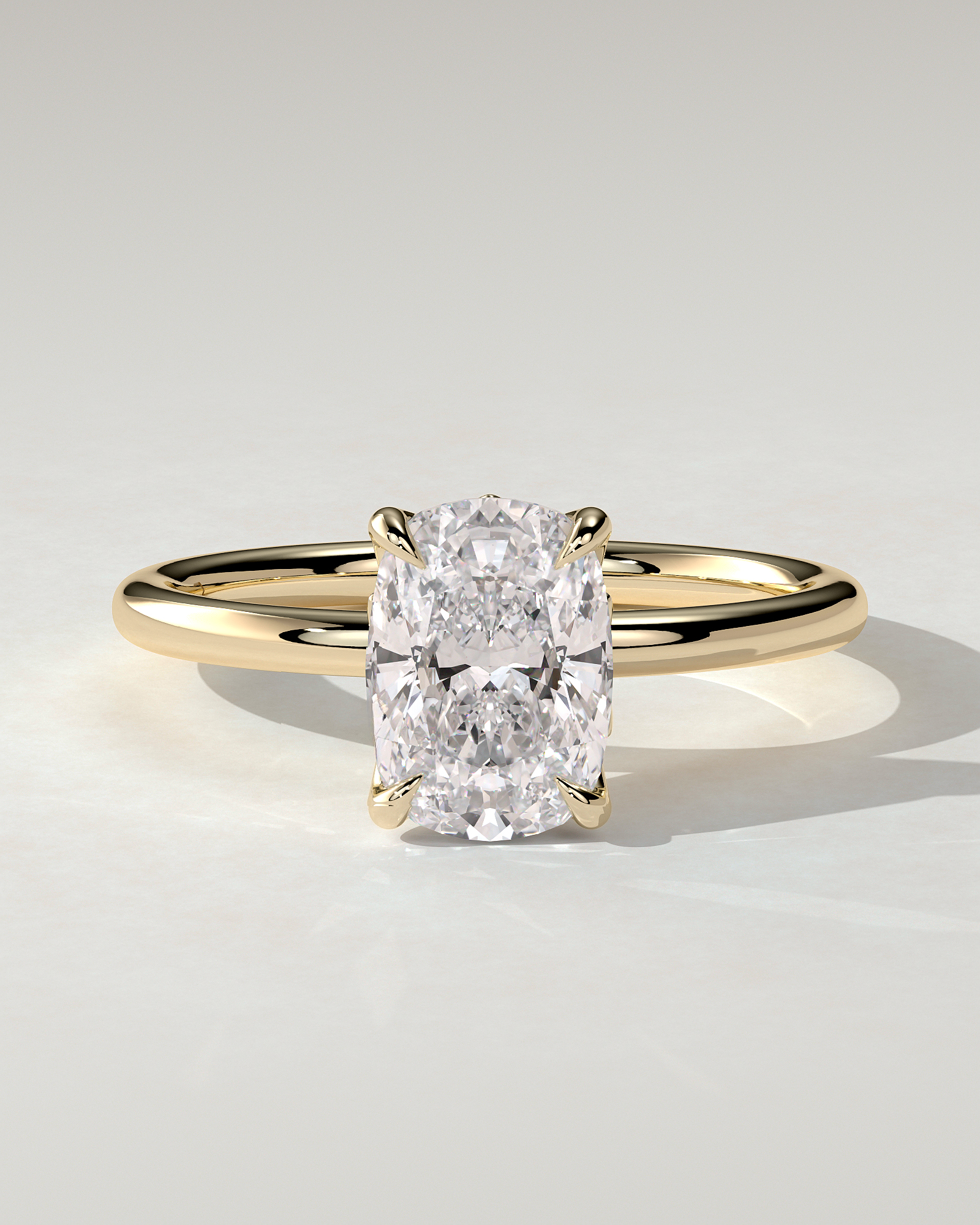 Tilly Solitaire Cushion Ring