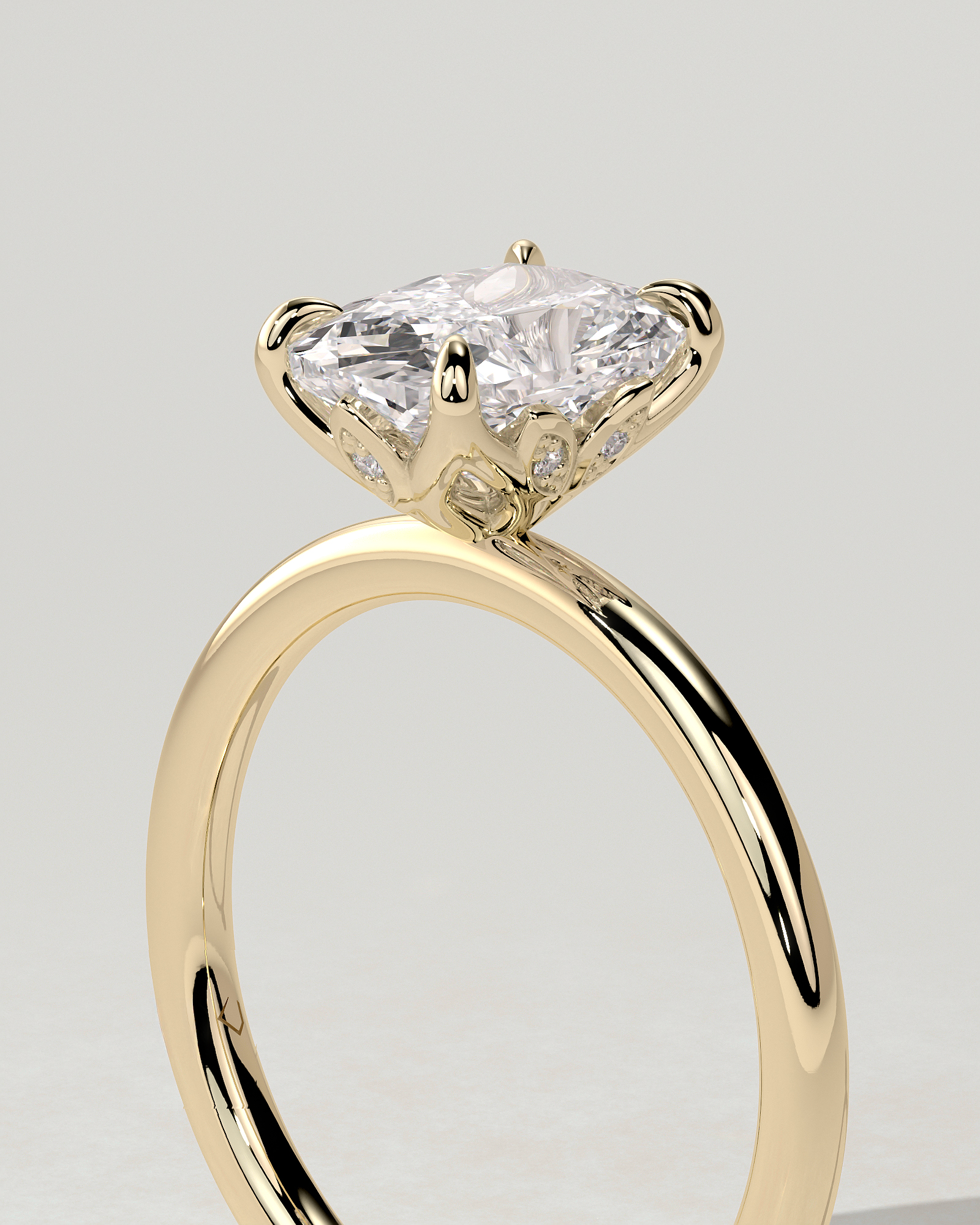 Tilly Solitaire Cushion Ring