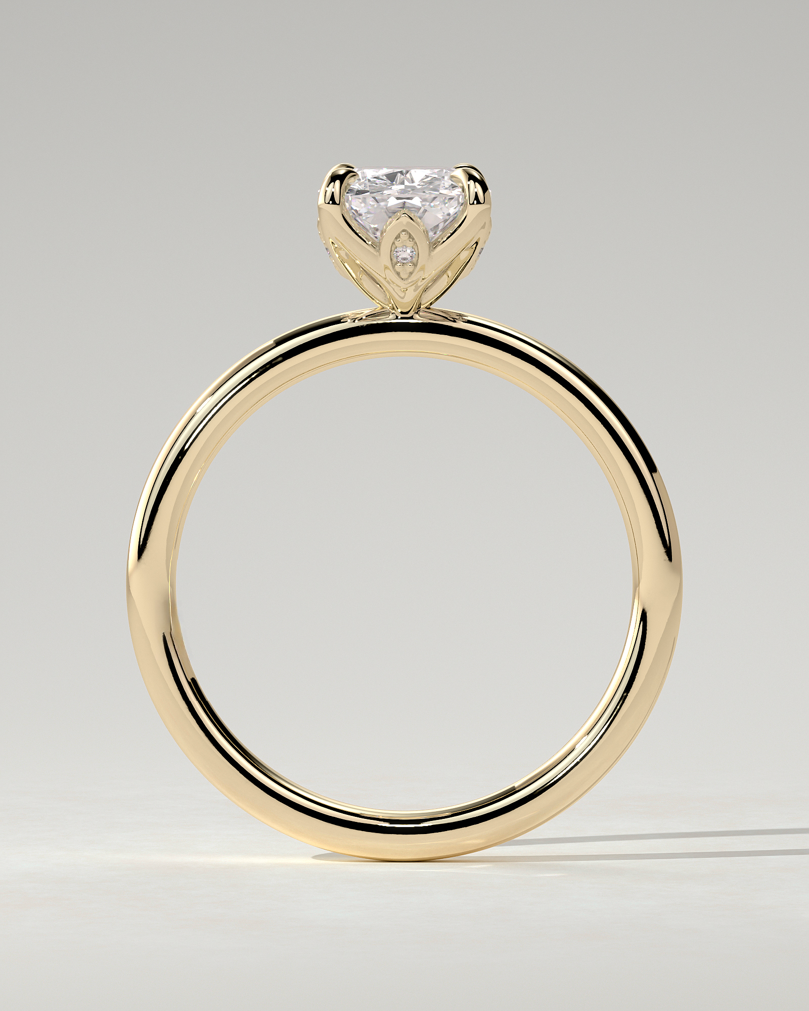 Tilly Solitaire Cushion Ring