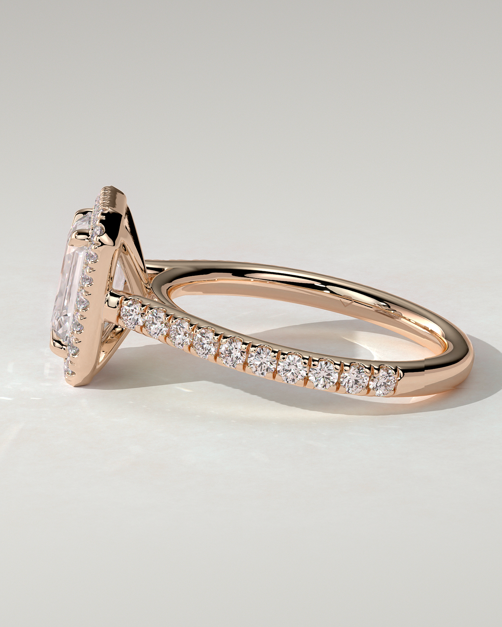 Vanessa Halo Emerald Ring