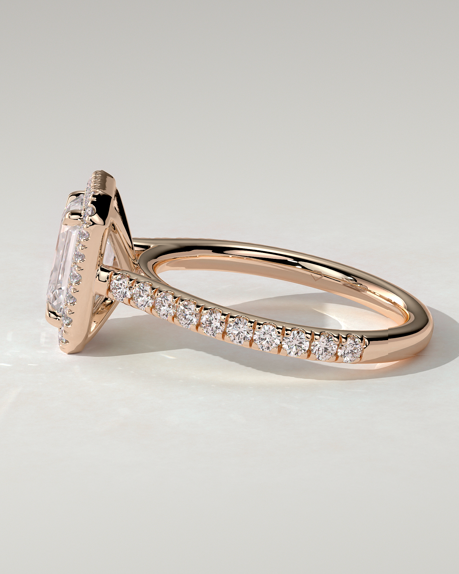 Vanessa Halo Emerald Ring