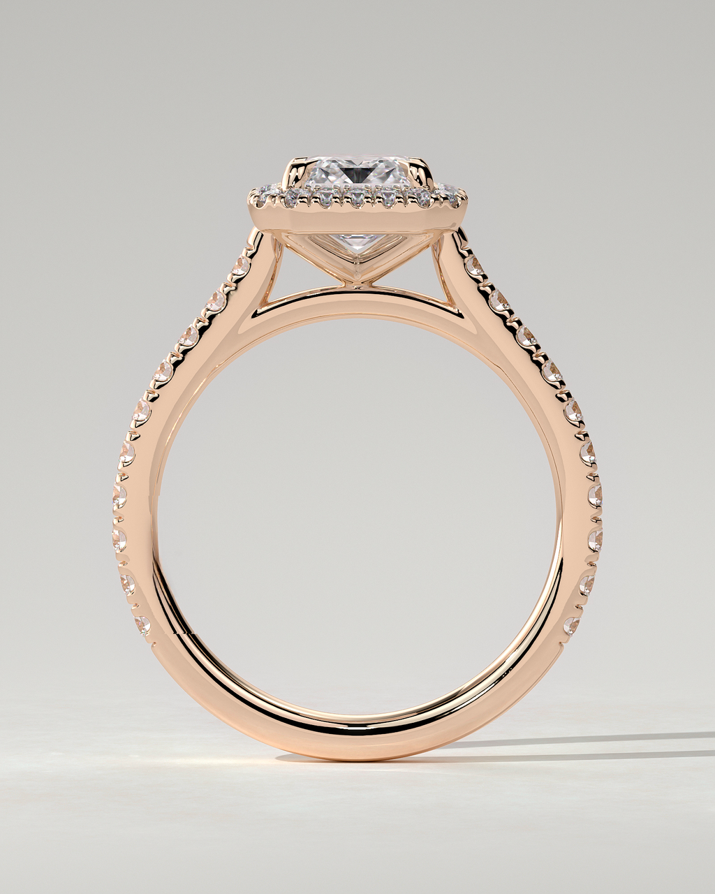 Vanessa Halo Emerald Ring
