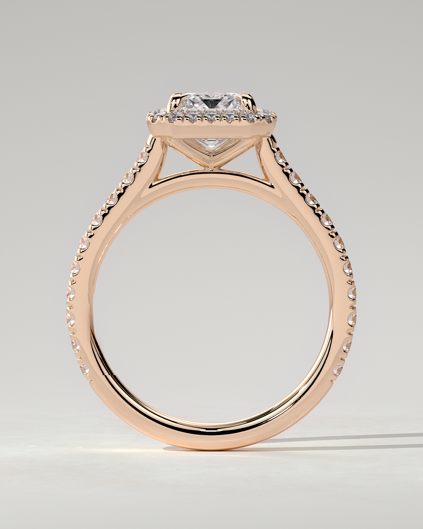 Vanessa Halo Emerald Ring