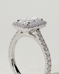 Vanessa Halo Emerald Ring