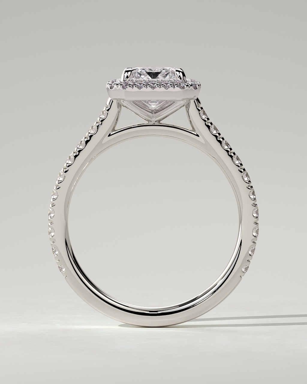 Vanessa Halo Emerald Ring