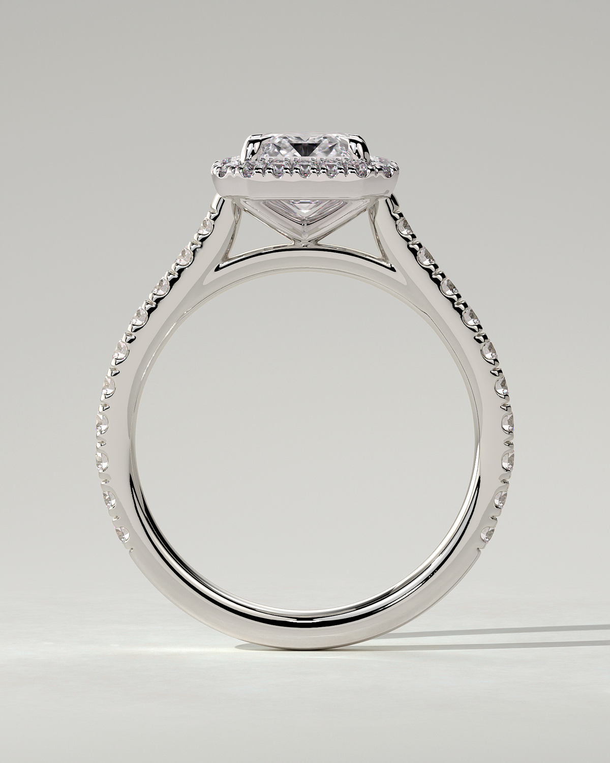 Vanessa Halo Emerald Ring