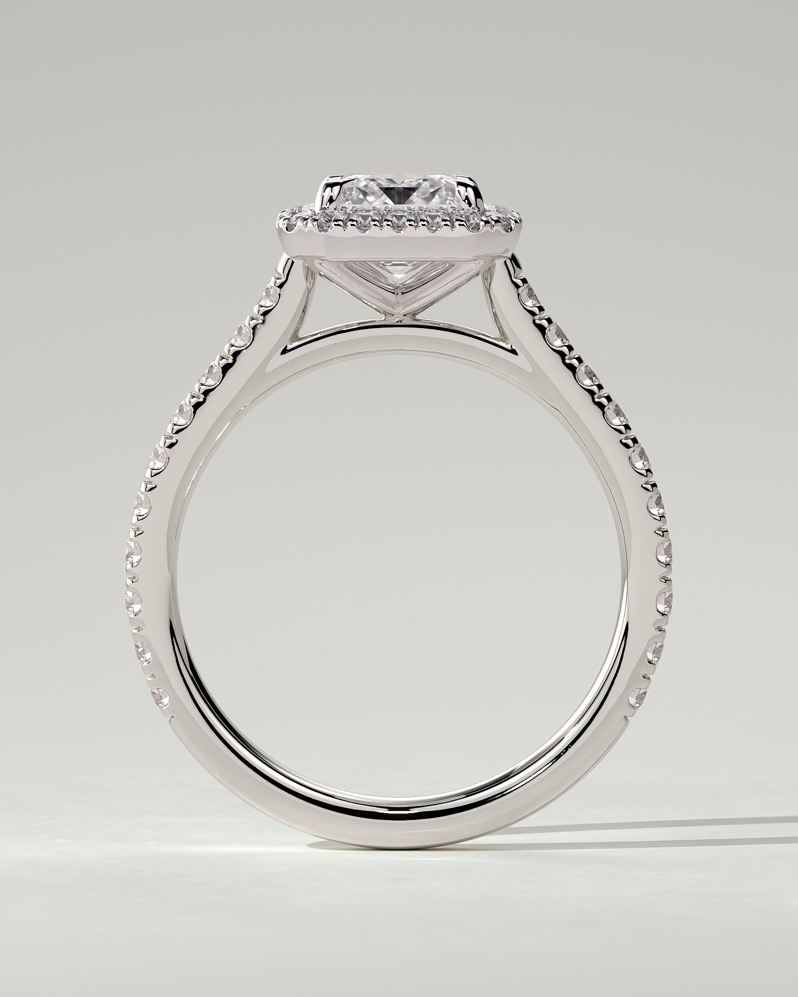 Vanessa Halo Emerald Ring