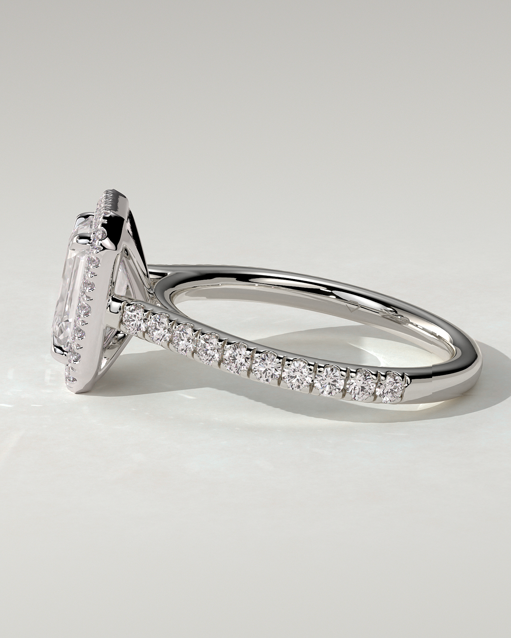 Vanessa Halo Emerald Ring