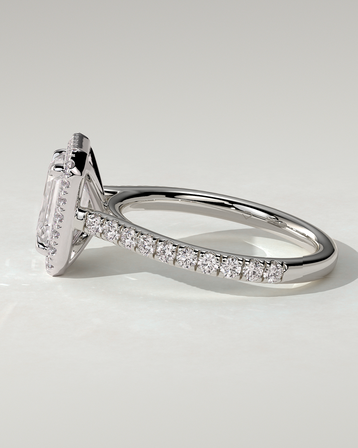 Vanessa Halo Emerald Ring