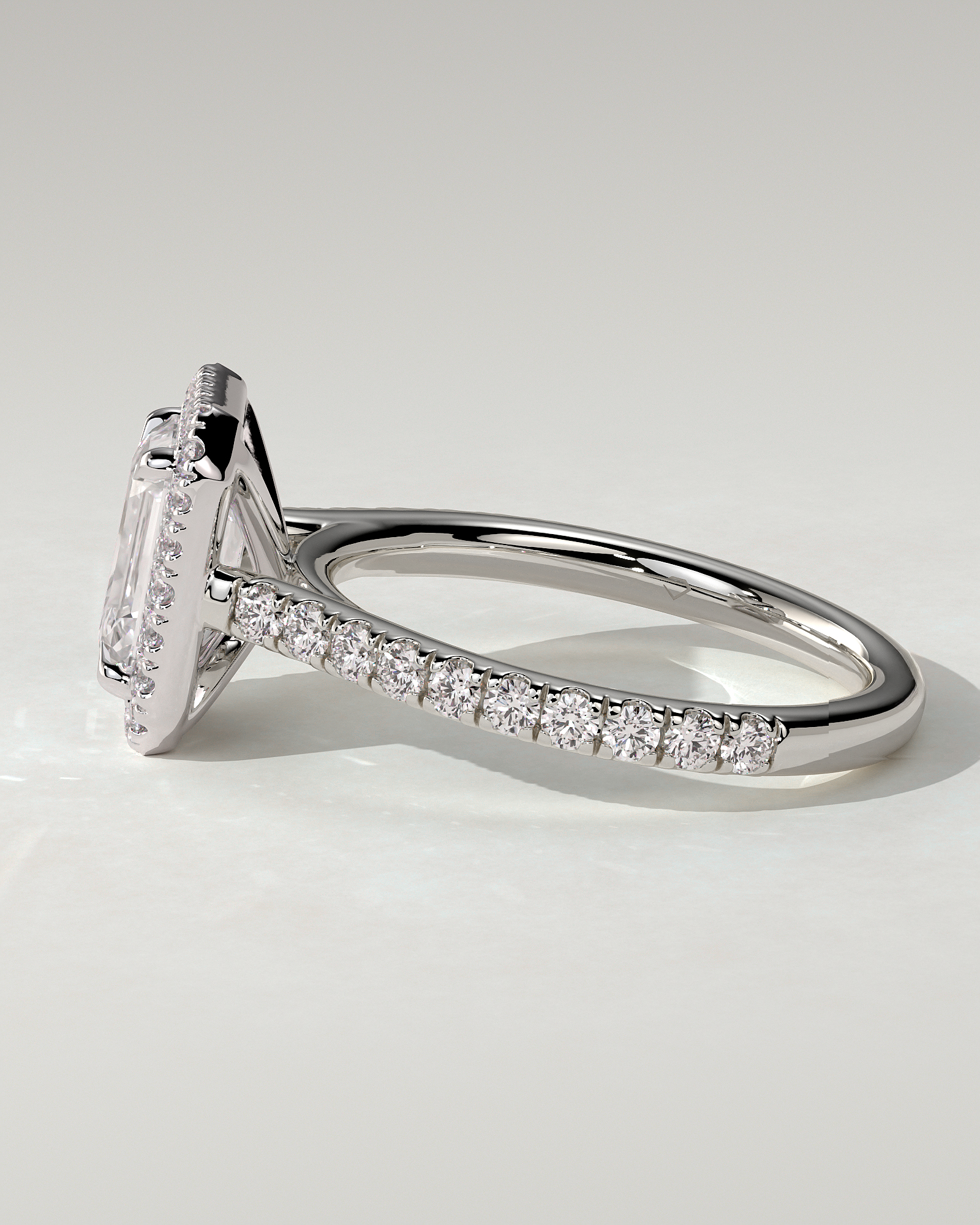 Vanessa Halo Emerald Ring