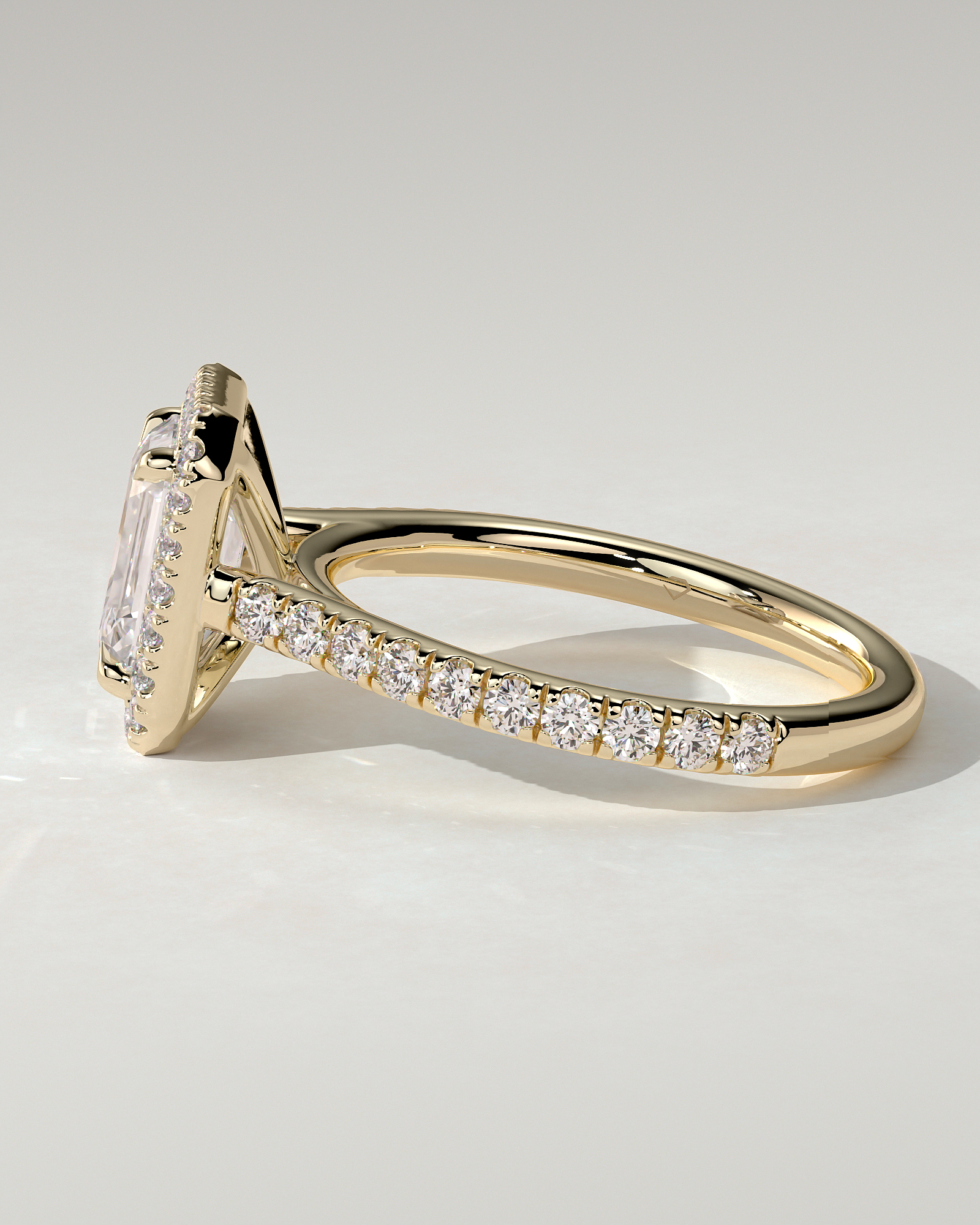 Vanessa Halo Emerald Ring