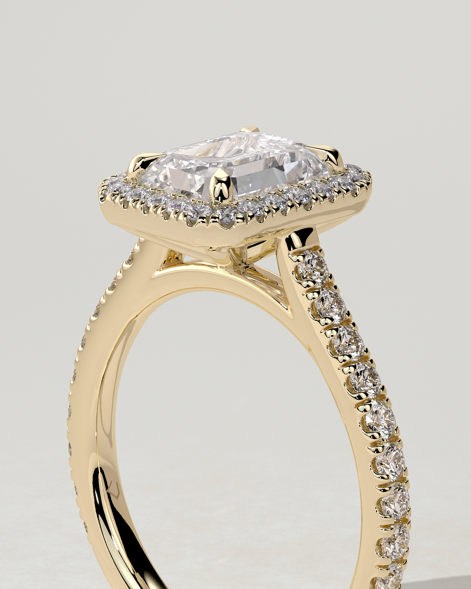 Vanessa Halo Emerald Ring