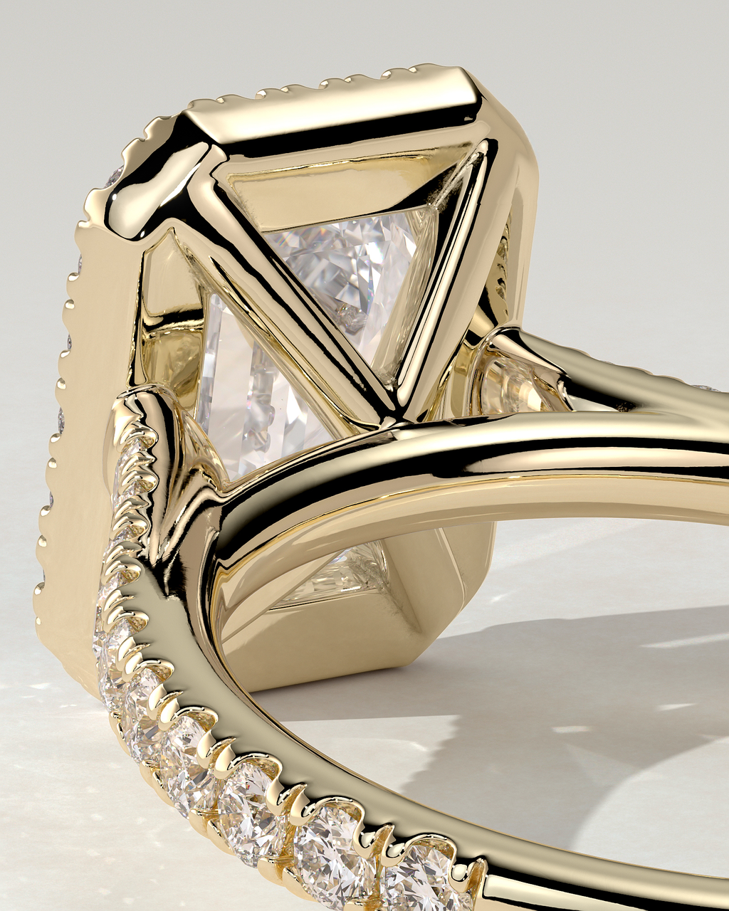 Vanessa Halo Emerald Ring