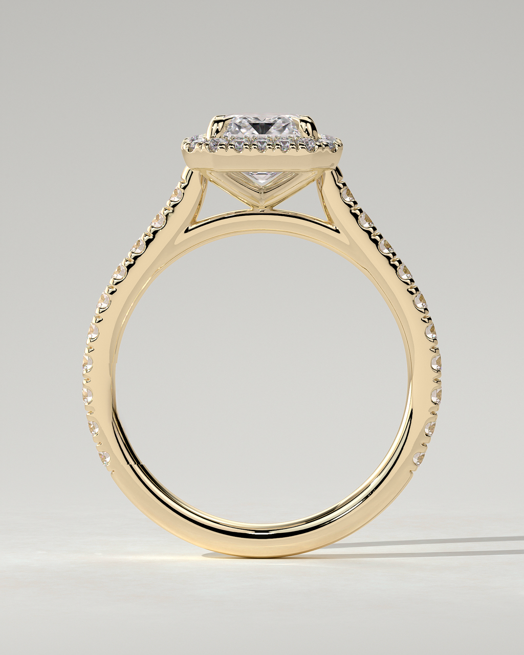 Vanessa Halo Emerald Ring