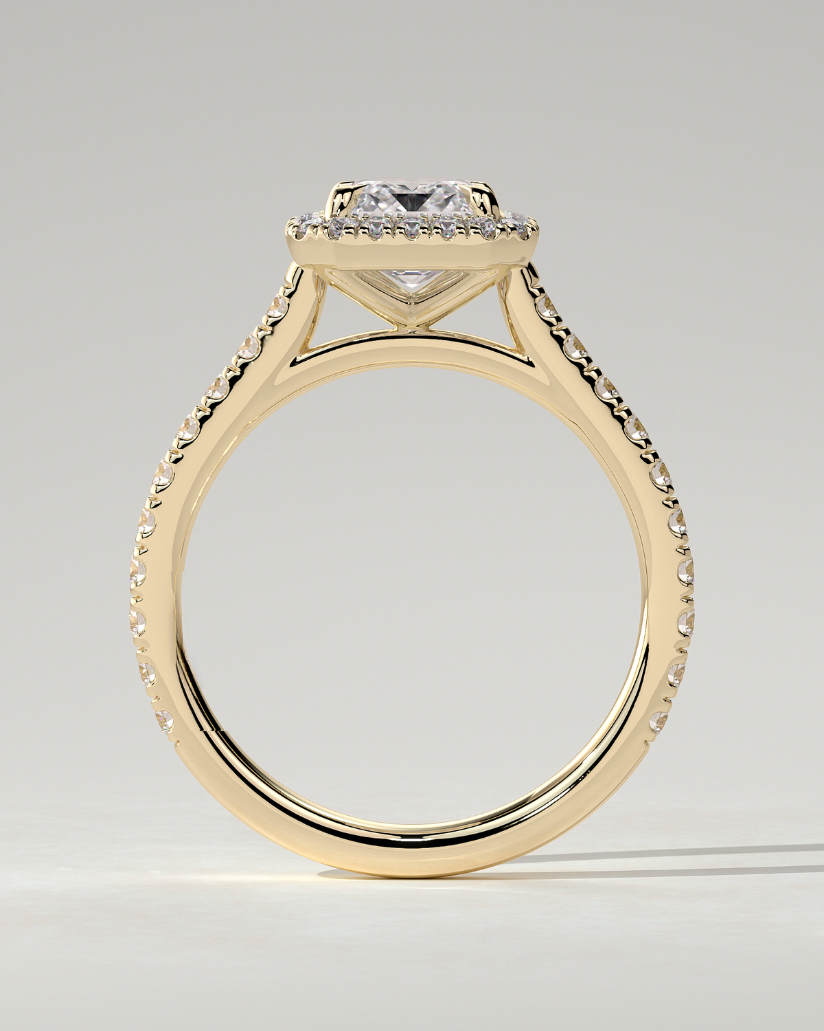 Vanessa Halo Emerald Ring