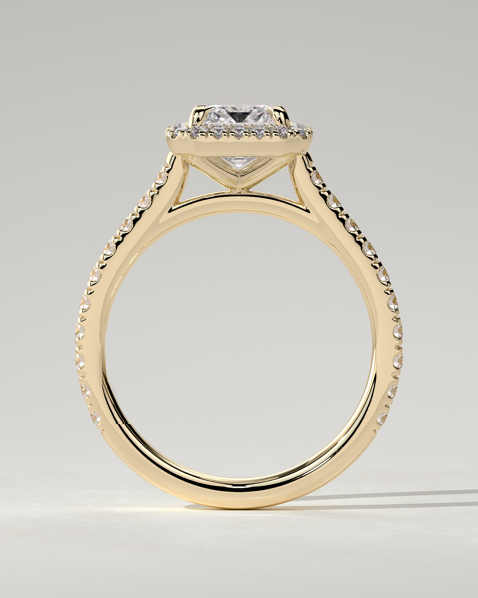 Vanessa Halo Emerald Ring