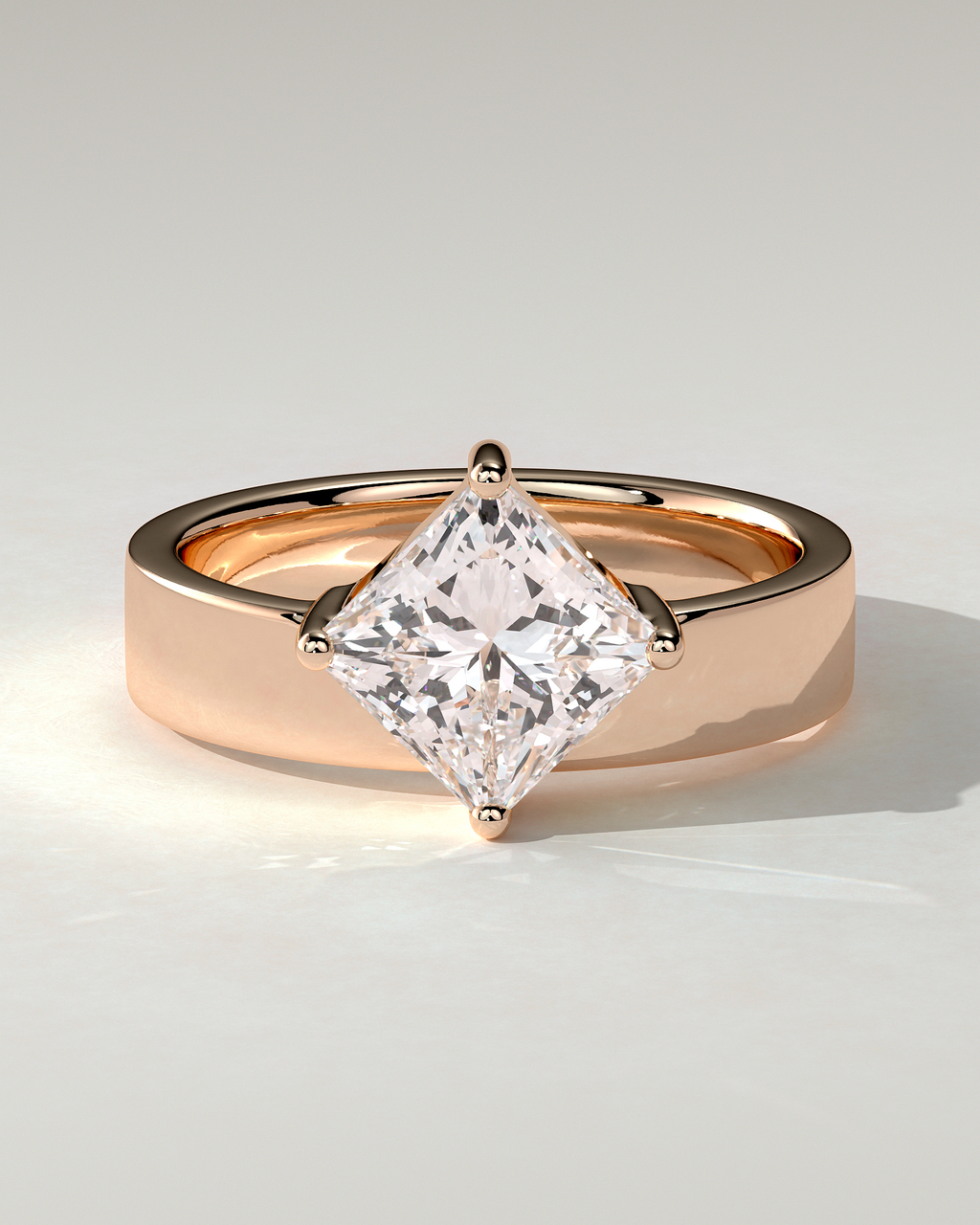 Vicki Solitaire Asscher Ring