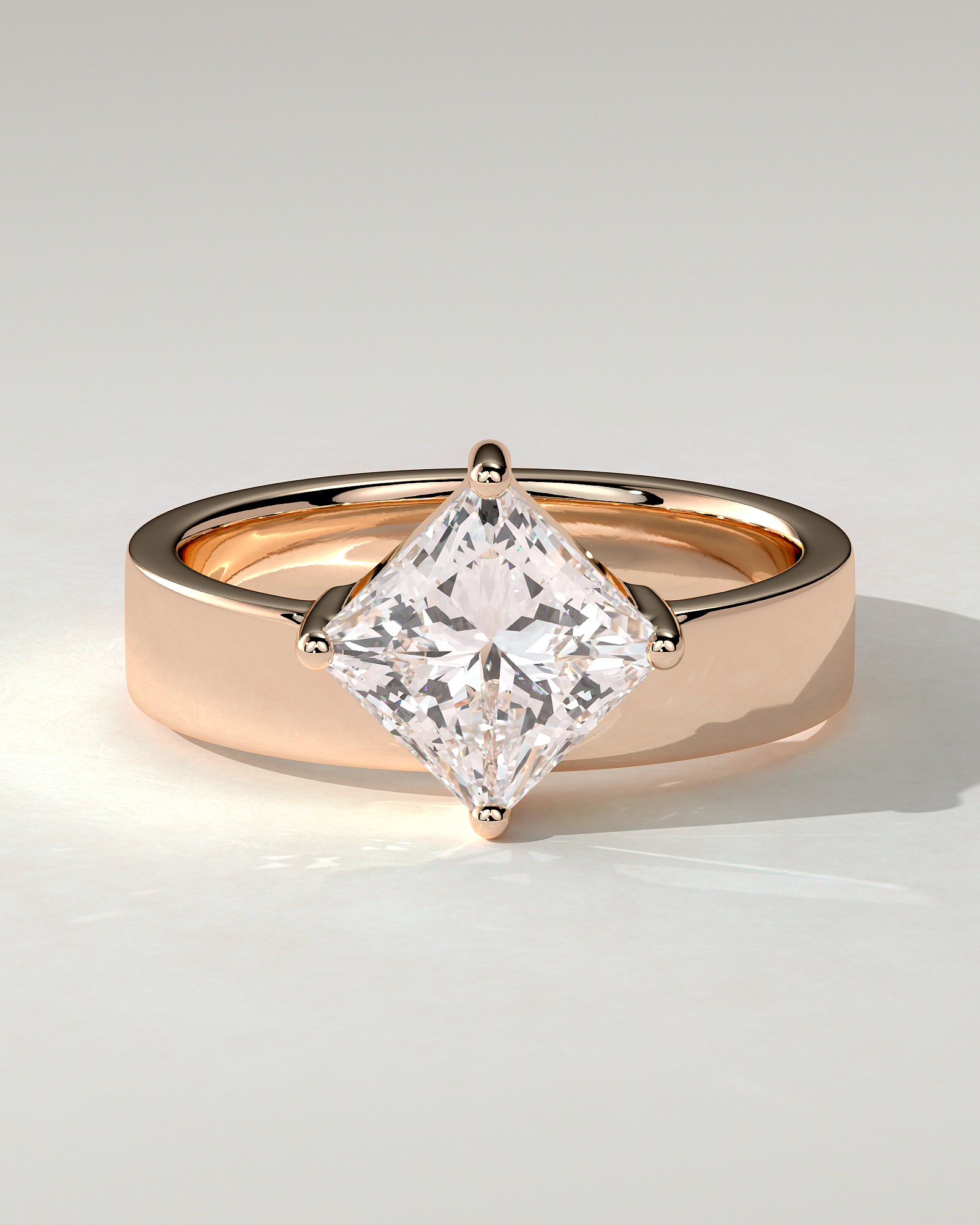 Vicki Solitaire Asscher Ring