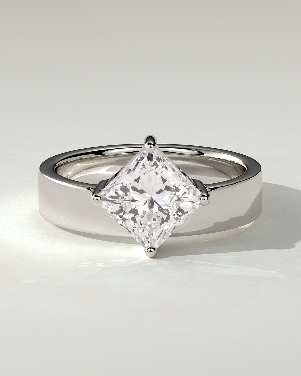 Vicki Solitaire Asscher Ring