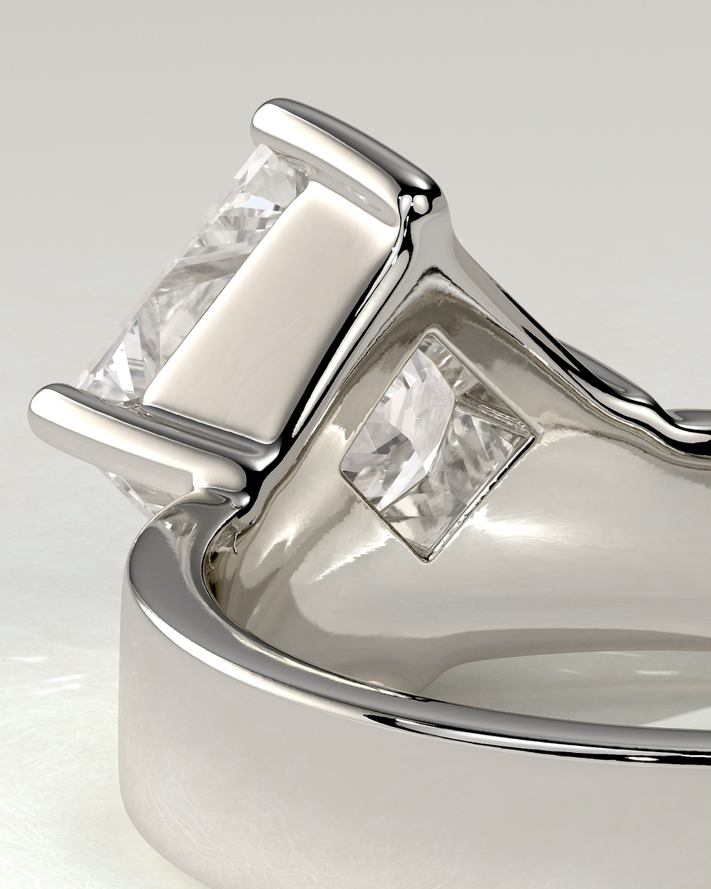 Vicki Solitaire Asscher Ring