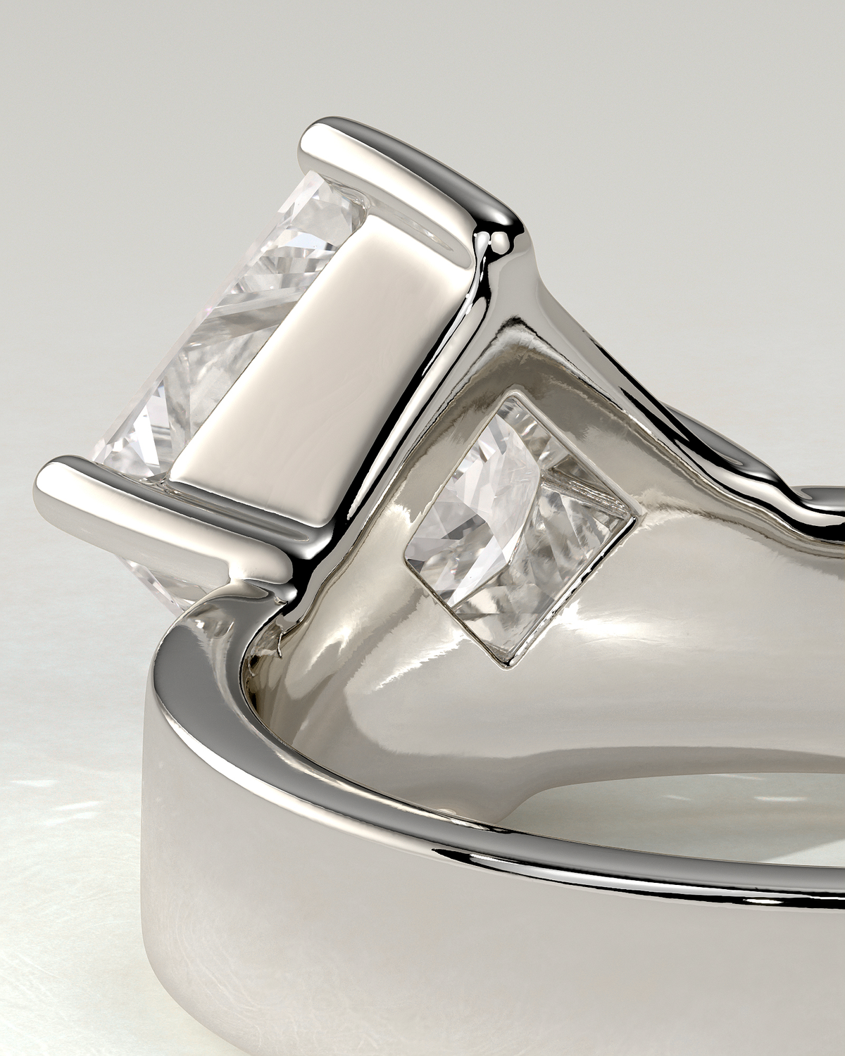 Vicki Solitaire Asscher Ring
