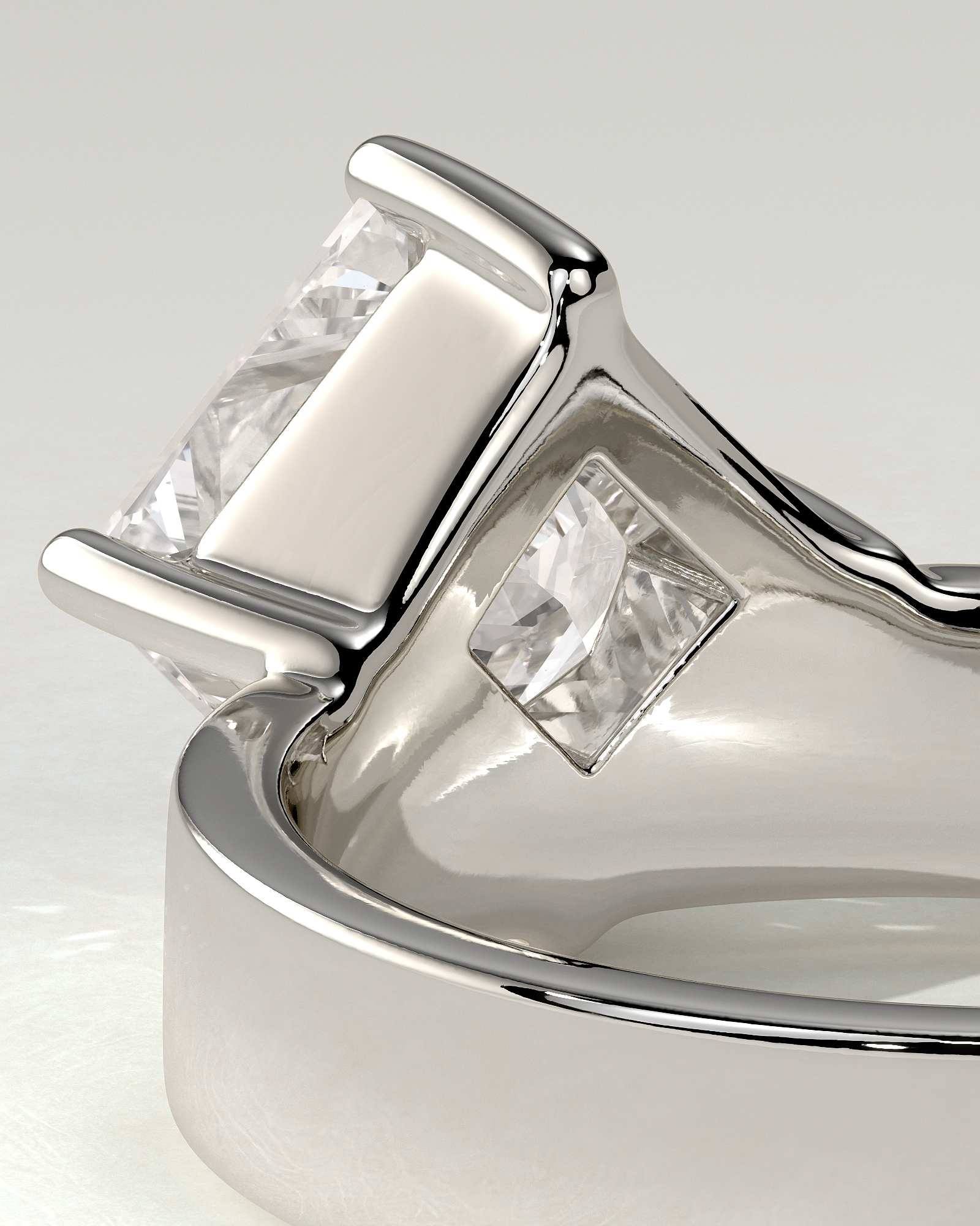 Vicki Solitaire Asscher Ring