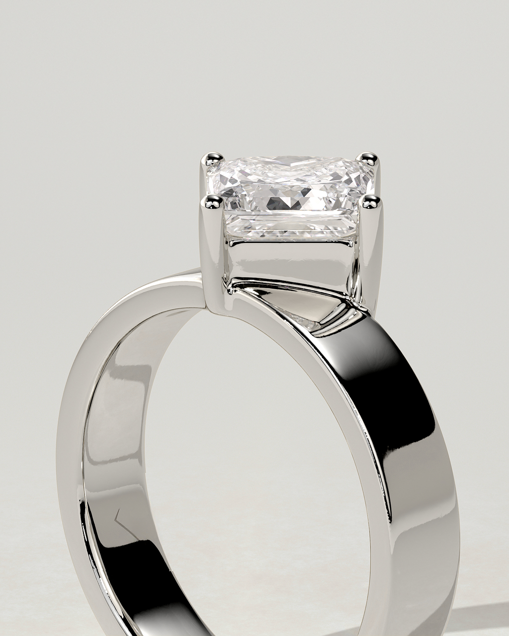 Vicki Solitaire Asscher Ring