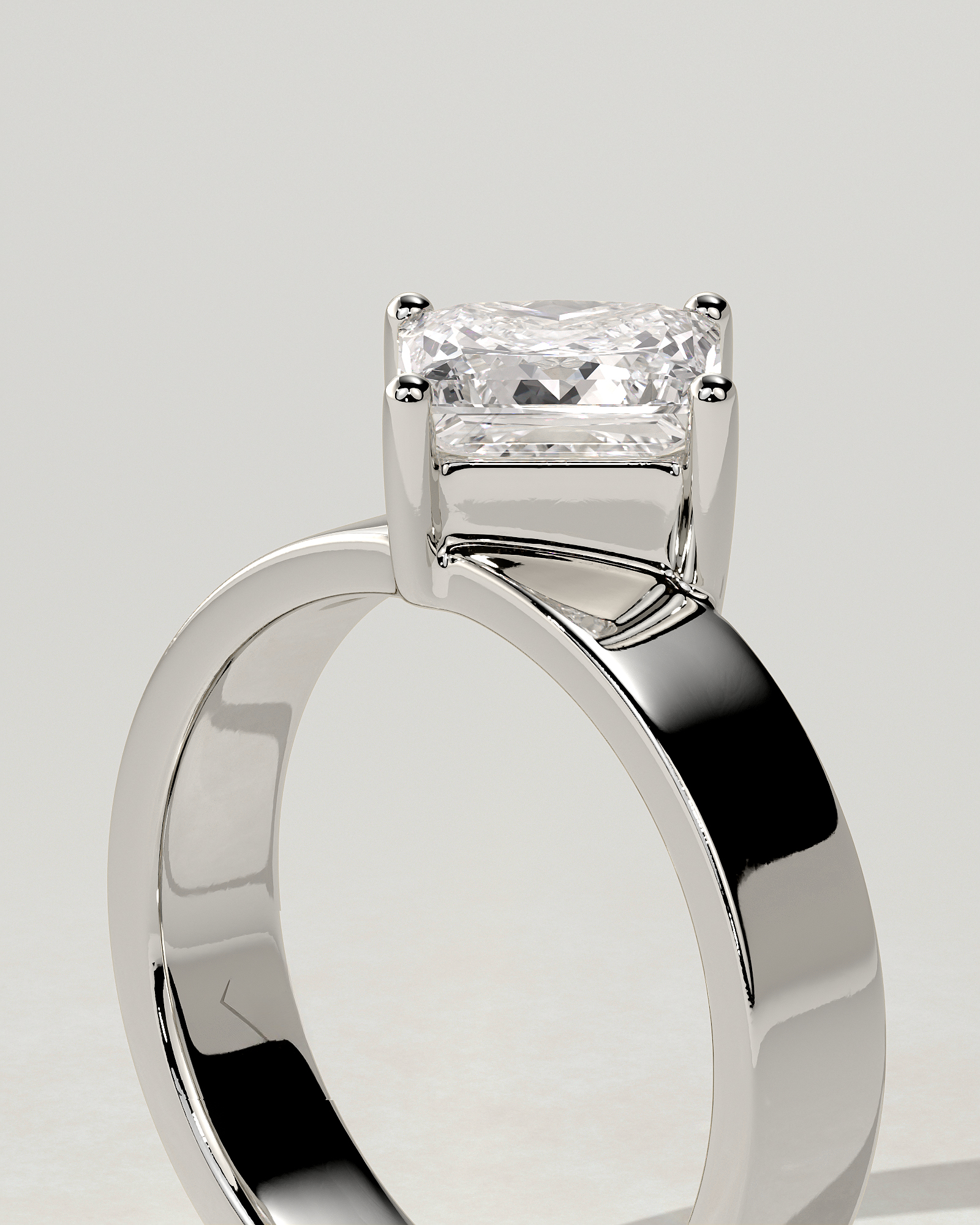 Vicki Solitaire Asscher Ring