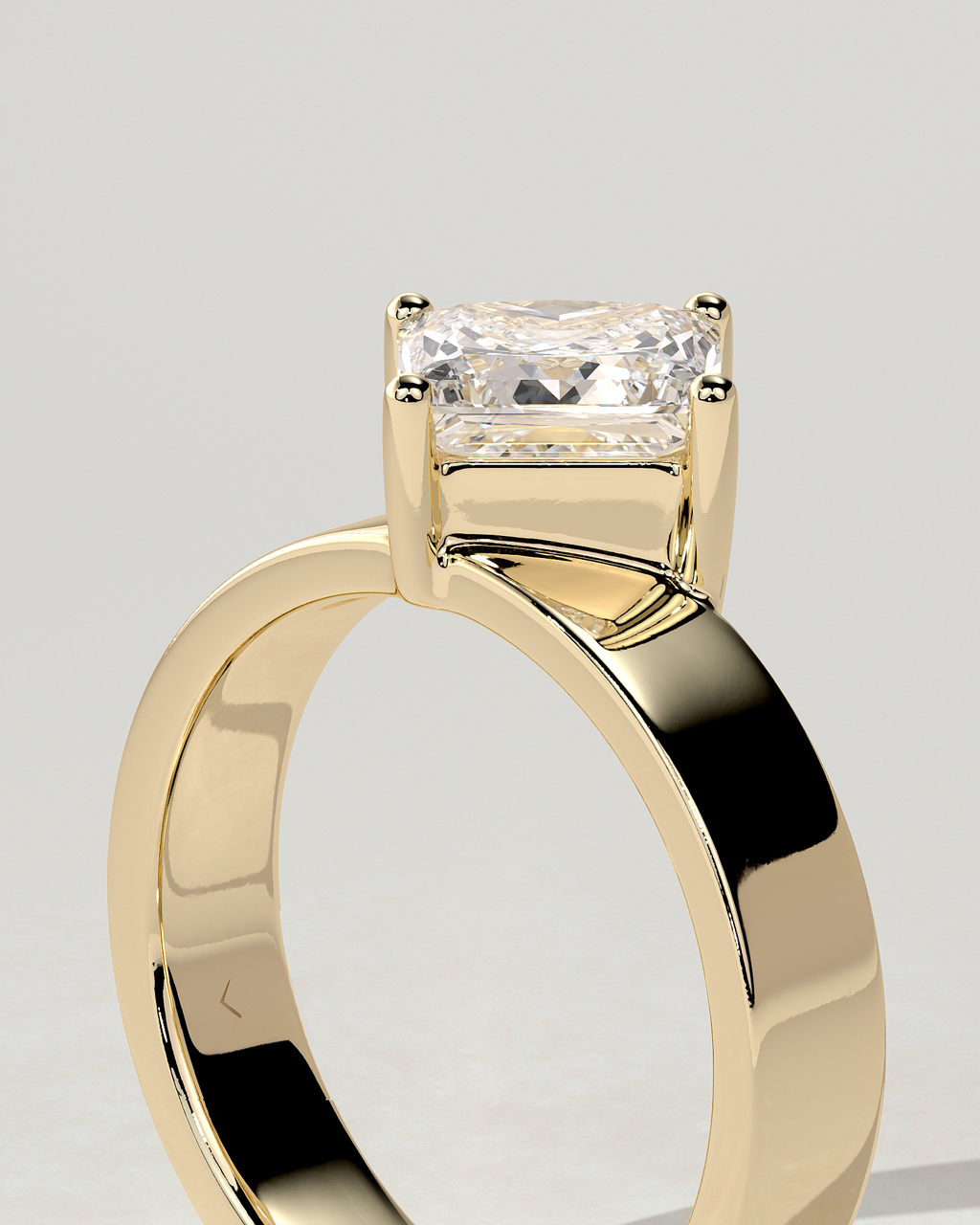 Vicki Solitaire Asscher Ring