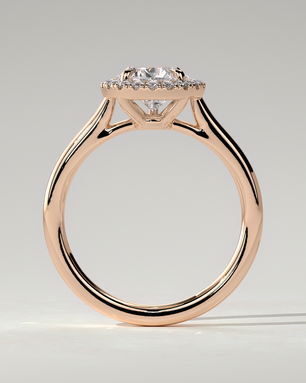 Viola Halo Pear Ring