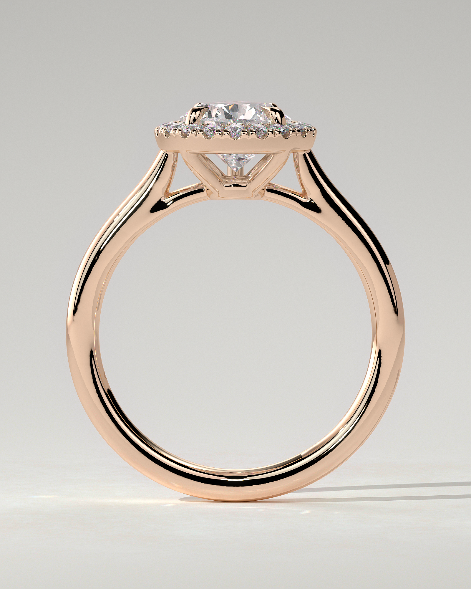 Viola Halo Pear Ring