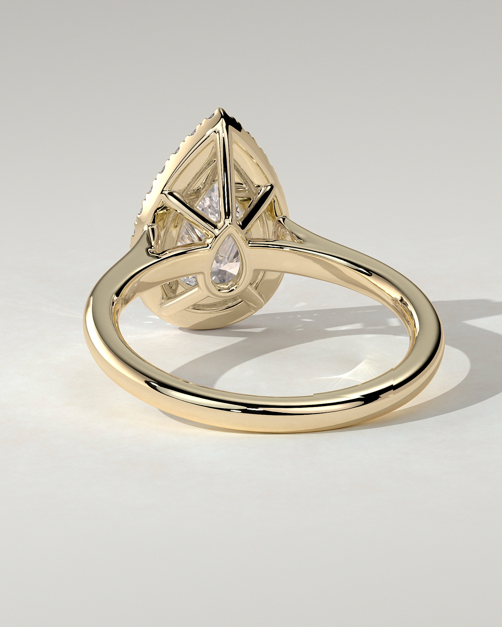 Viola Halo Pear Ring