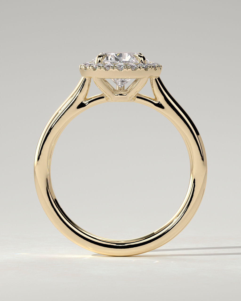 Viola Halo Pear Ring