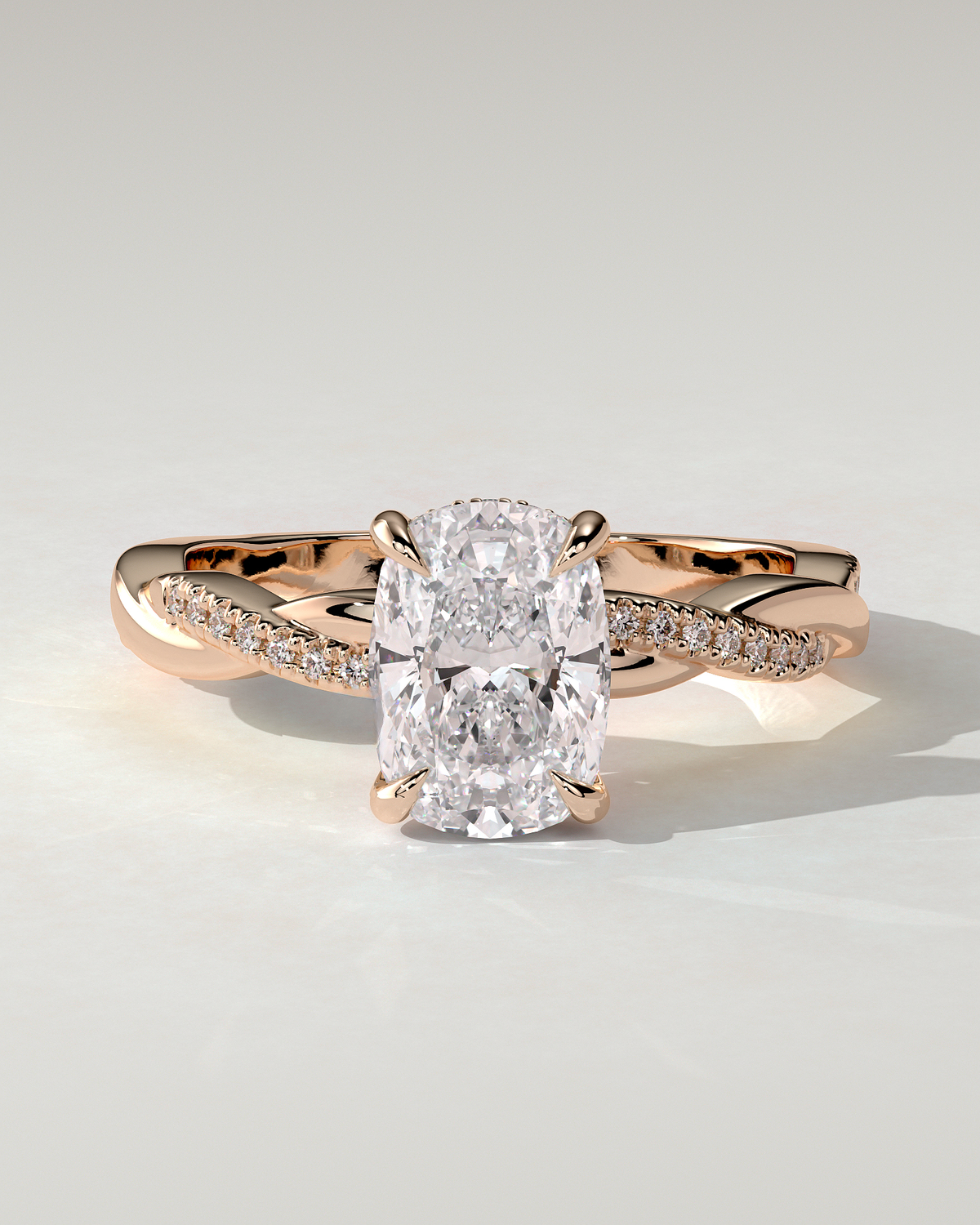 Violetta Solitaire Cushion Ring
