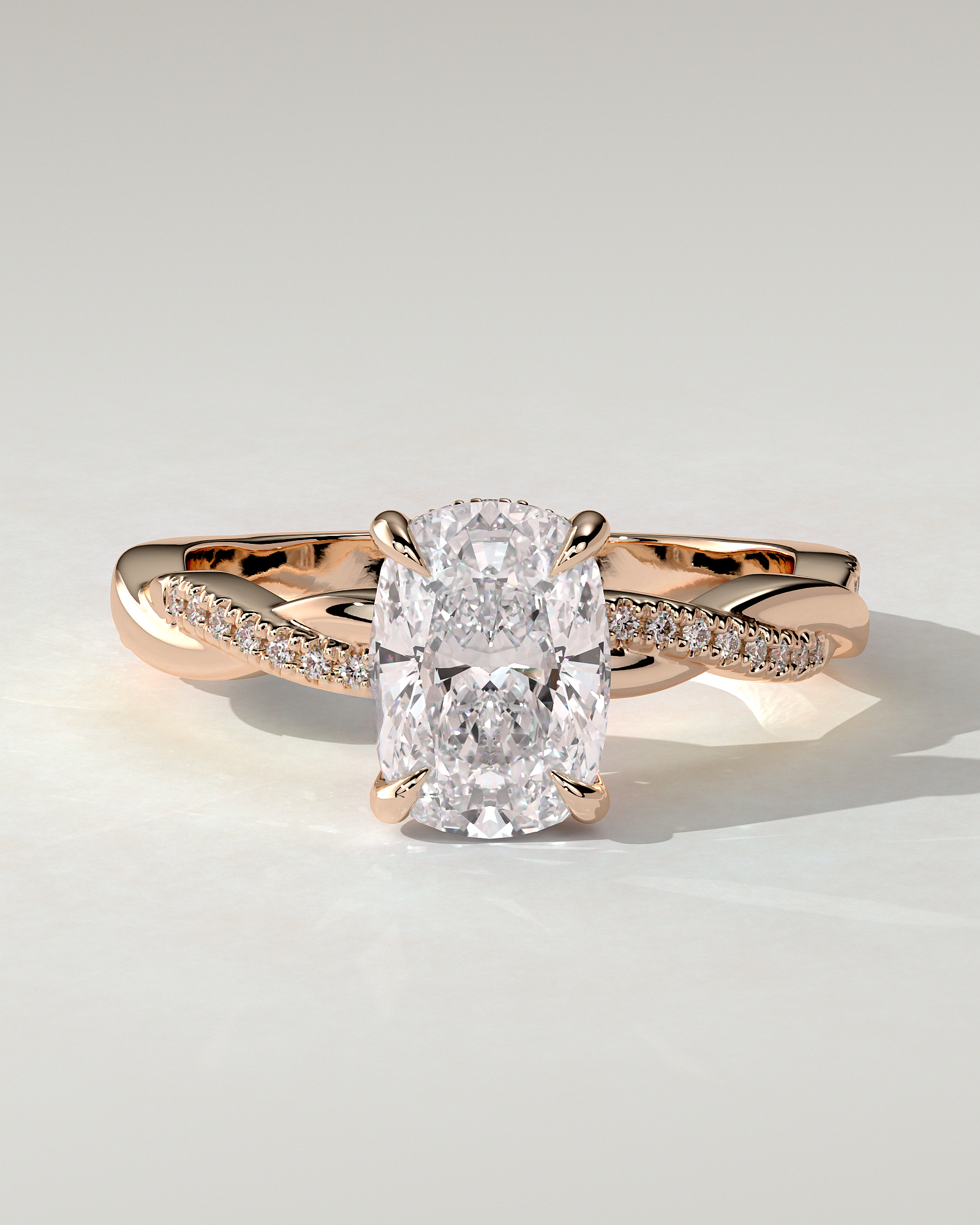 Violetta Solitaire Cushion Ring
