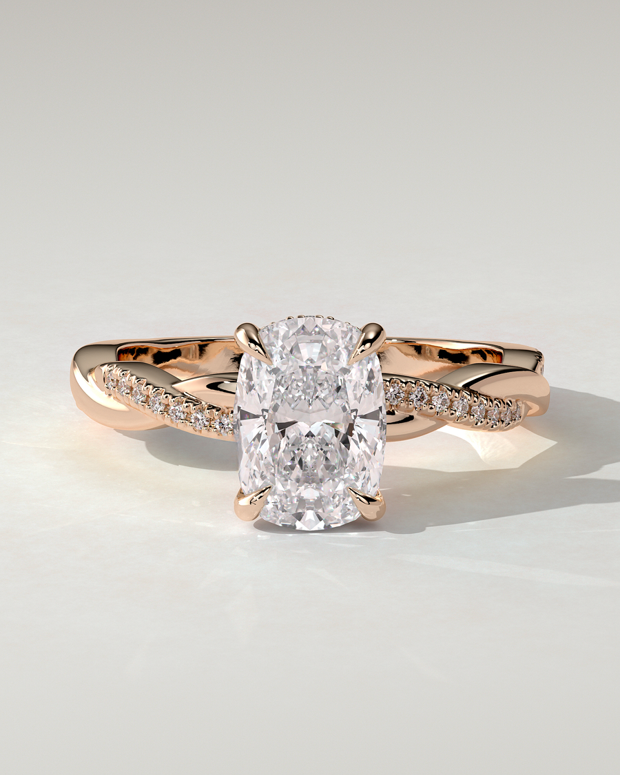 Violetta Solitaire Cushion Ring