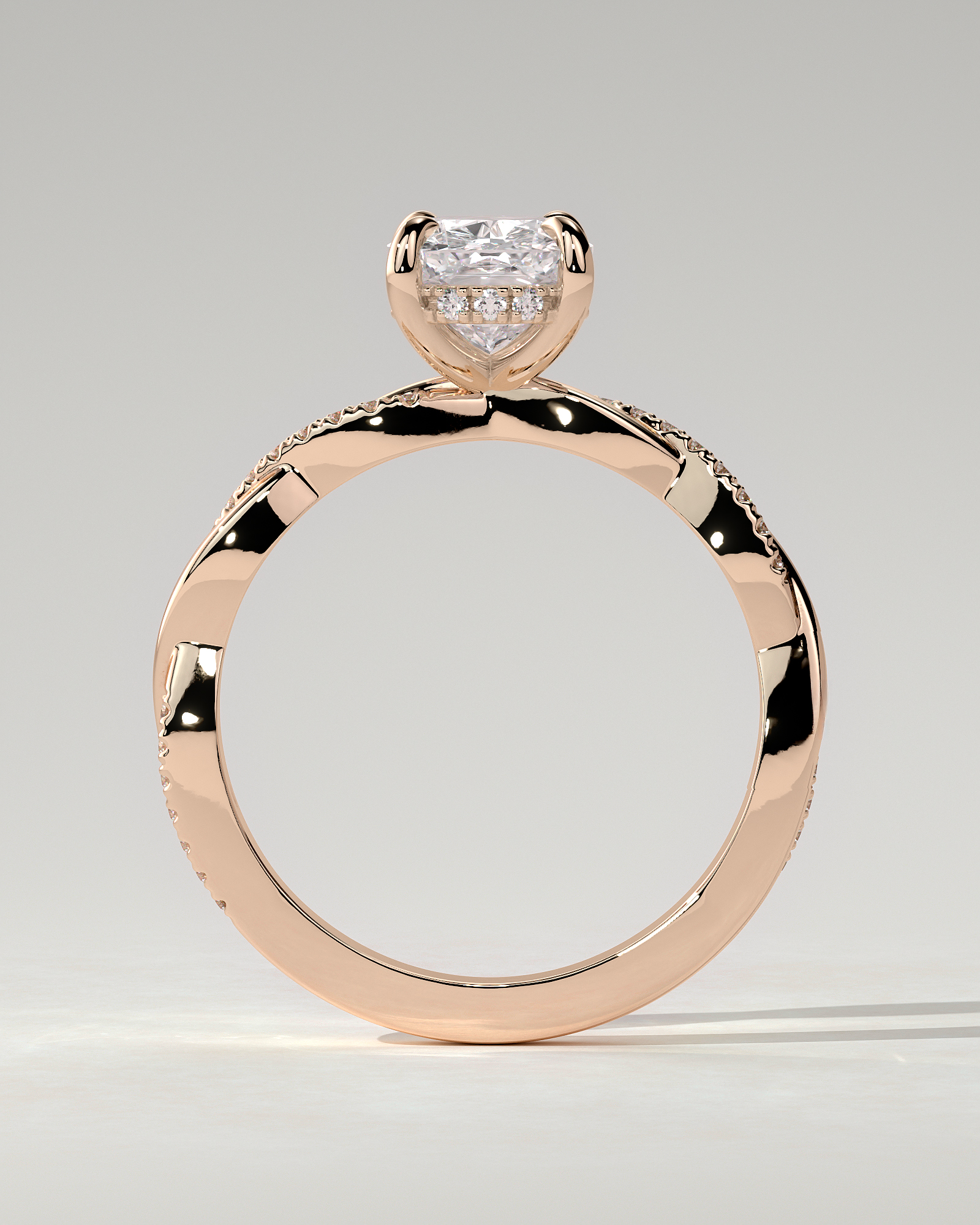 Violetta Solitaire Cushion Ring