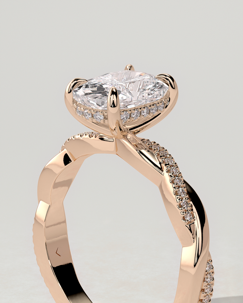 Violetta Solitaire Cushion Ring